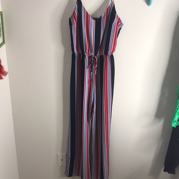 red white and blue romper womens